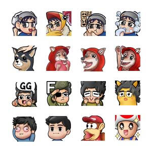 emotes by salmon danger art, el salmón dibujón